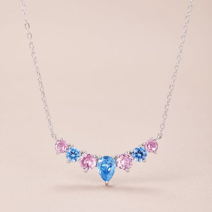 [Love Aura]Dainty Colorful Heart Necklace