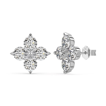 [Love Aura]Four-Leaf Clover Eight-Pointed Star Earrings