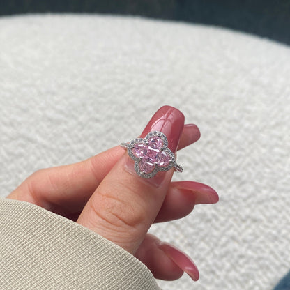 [Love Aura]Luxurious Eternity Flower Shape Banquet Ring