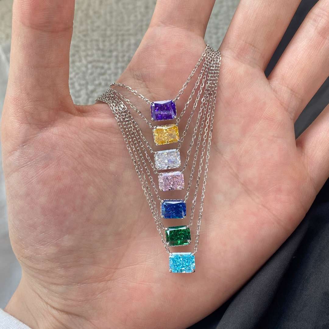 [Love Aura]Luxurious Square Shape Colorful Necalack