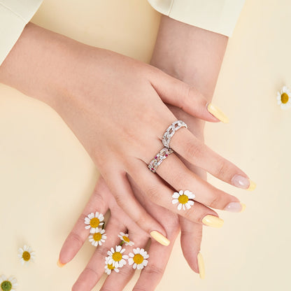 [Love Aura]Sparkling Vibrant Emerald Cut Daily Ring