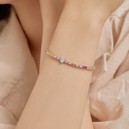 [Love Aura]Delicate Romantic Heart Shape Lover Bracelet
