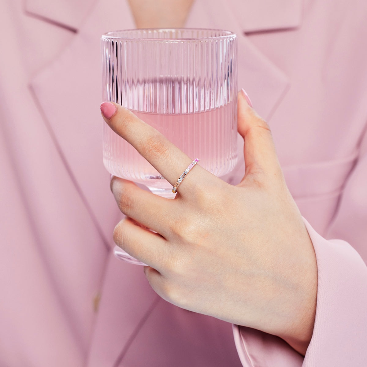 [Love Aura]Lively In Shades Elegant Radiant Cut Daily Ring