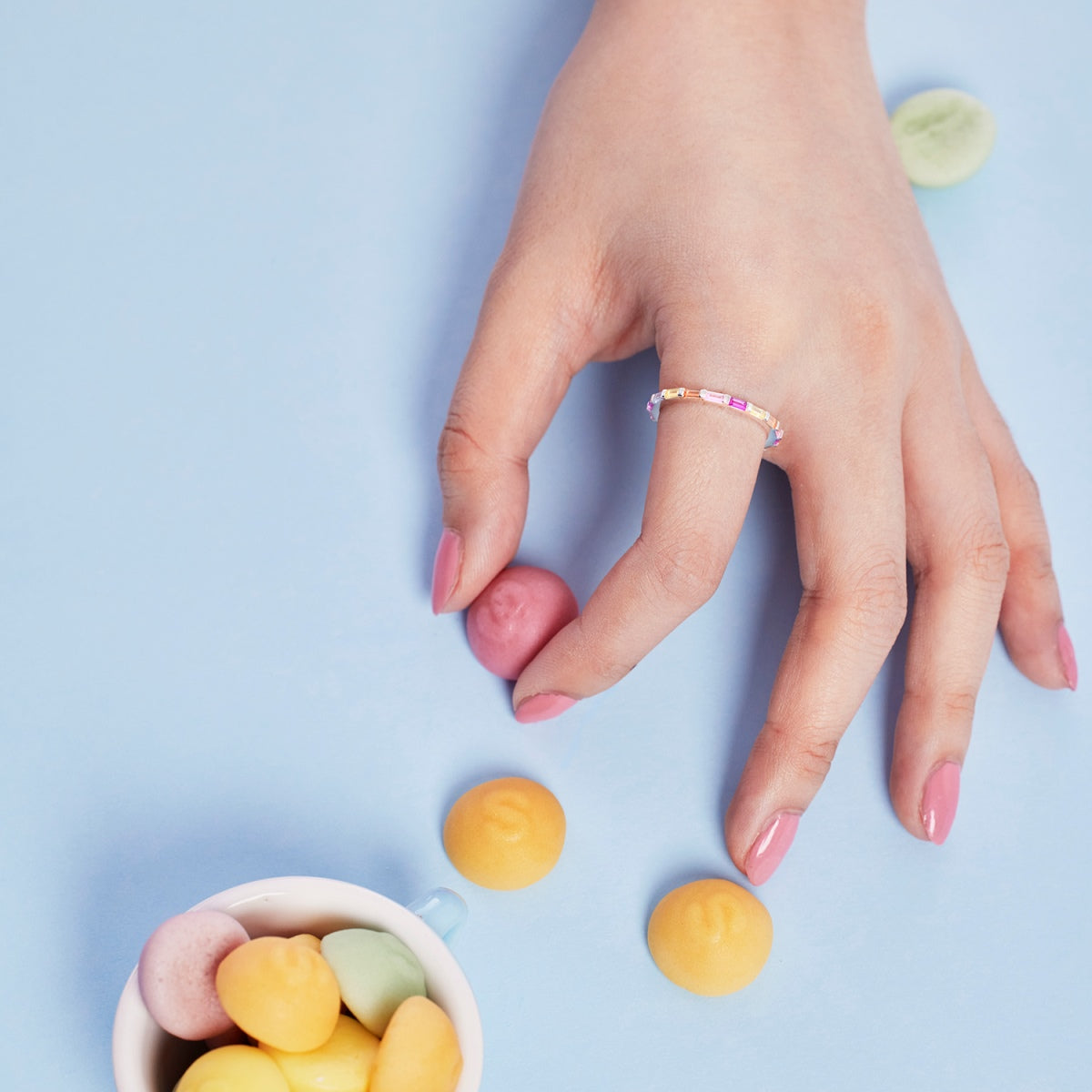 [Love Aura]Lively In Shades Elegant Radiant Cut Daily Ring