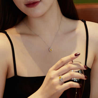[Love Aura]Delicate Unique Oval Cut Daily Earrings