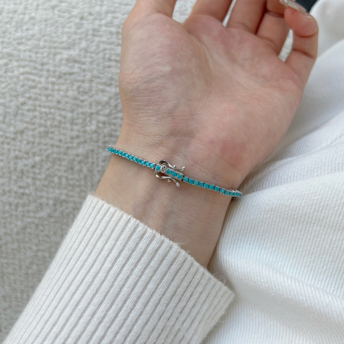 [Love Aura]Dazzling Exquisite Round Cut Daily Bracelet