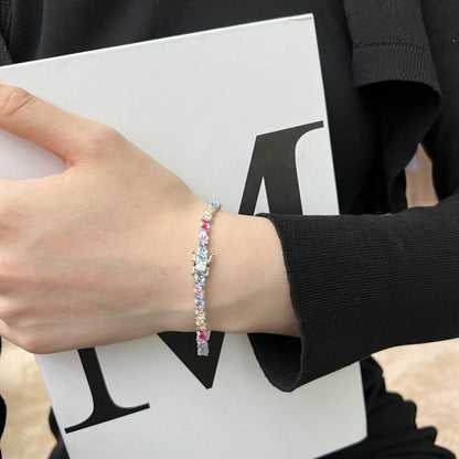 [Love Aura]Ornate Sparkling Multi Cut Party Bracelet