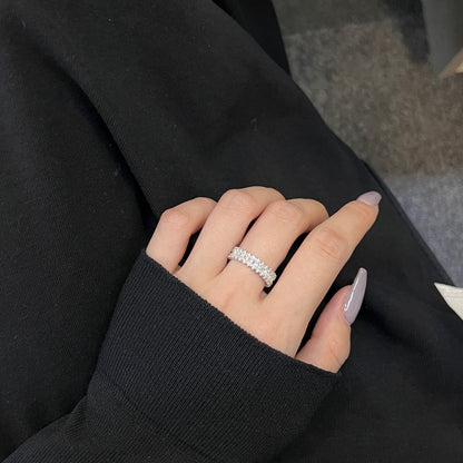 [Love Aura]Splashy Ornate Emerald Cut Cocktail Ring