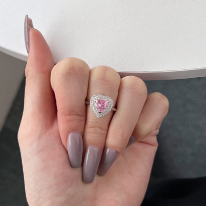 [Love Aura]Delicate Ebullient Heart Shape Wedding Ring