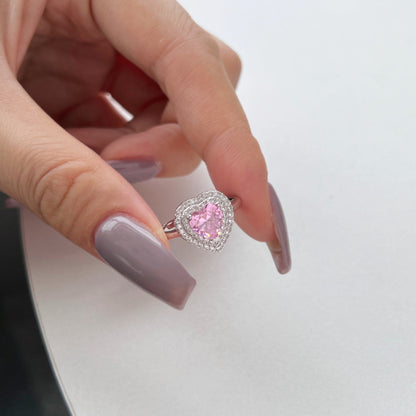 [Love Aura]Delicate Ebullient Heart Shape Wedding Ring