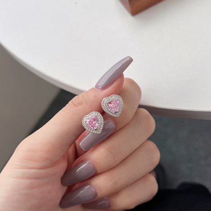 [Love Aura]Dazzling Heart Shape Lover Earrings