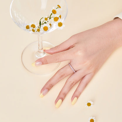 [Love Aura]Dainty Ebullient Round Cut Daily Ring