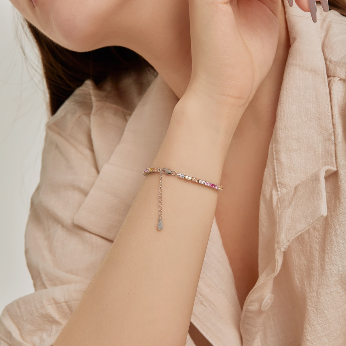[Love Aura]Delicate Romantic Heart Shape Lover Bracelet