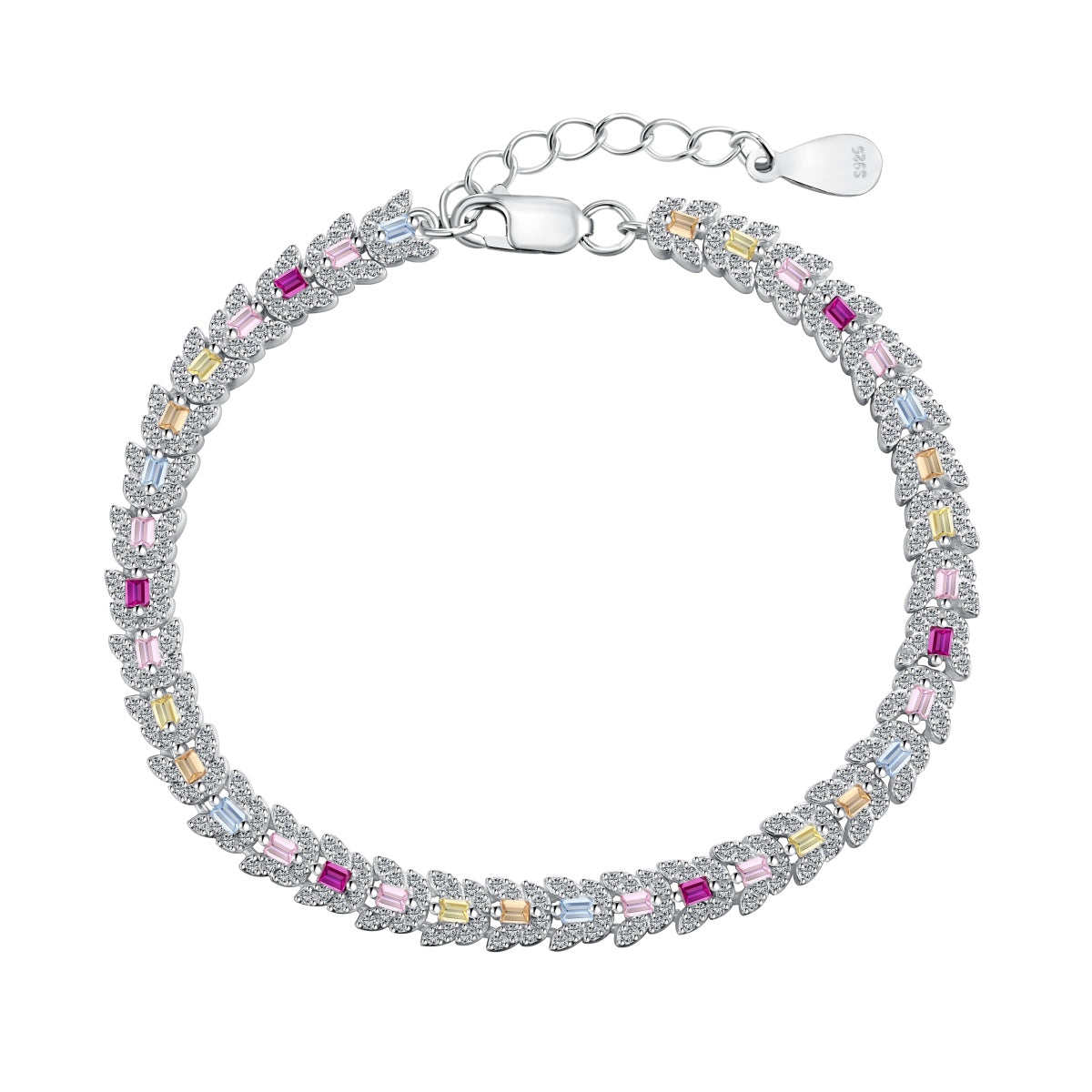 [Love Aura]Delicate Colorful Multi Cut Daily Bracelet