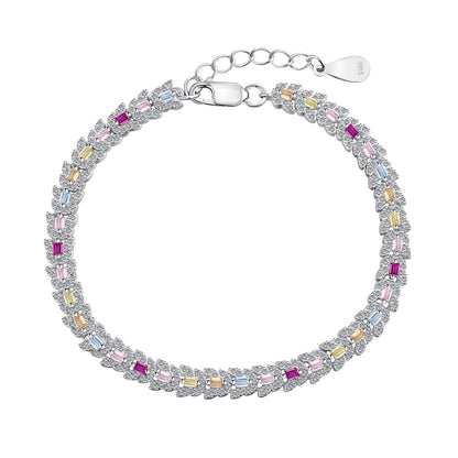 [Love Aura]Delicate Colorful Multi Cut Daily Bracelet