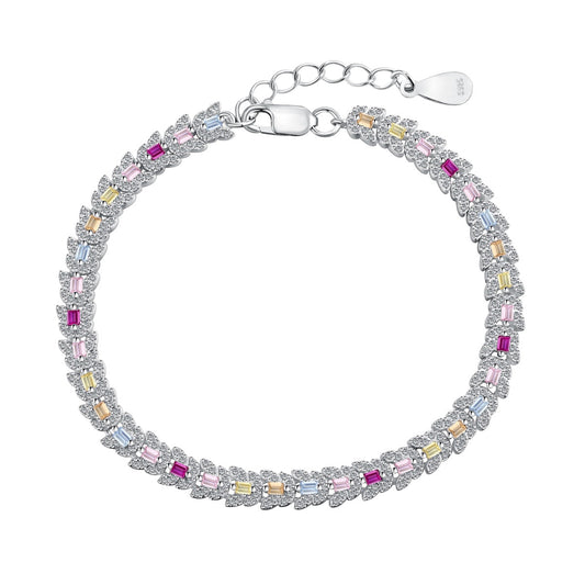 [Love Aura]Delicate Colorful Multi Cut Daily Bracelet