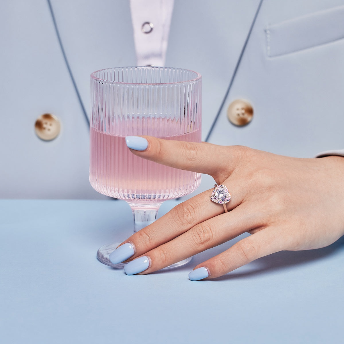 [Love Aura]Delicate Ebullient Heart Shape Wedding Ring