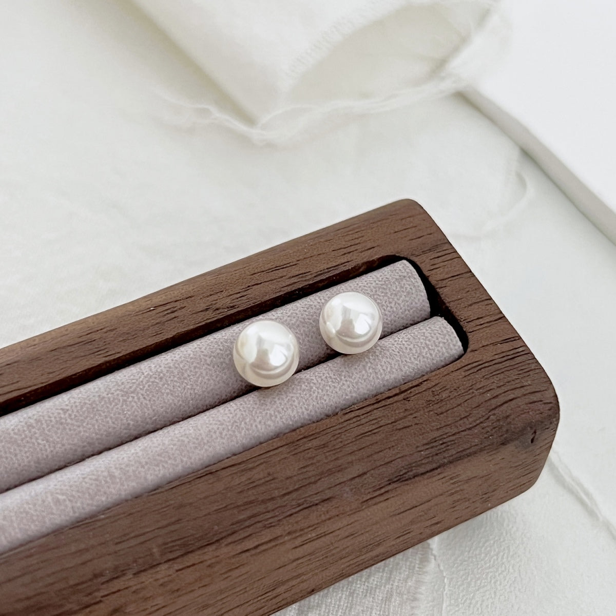 [Love Aura]Delicate Pearl Earrings