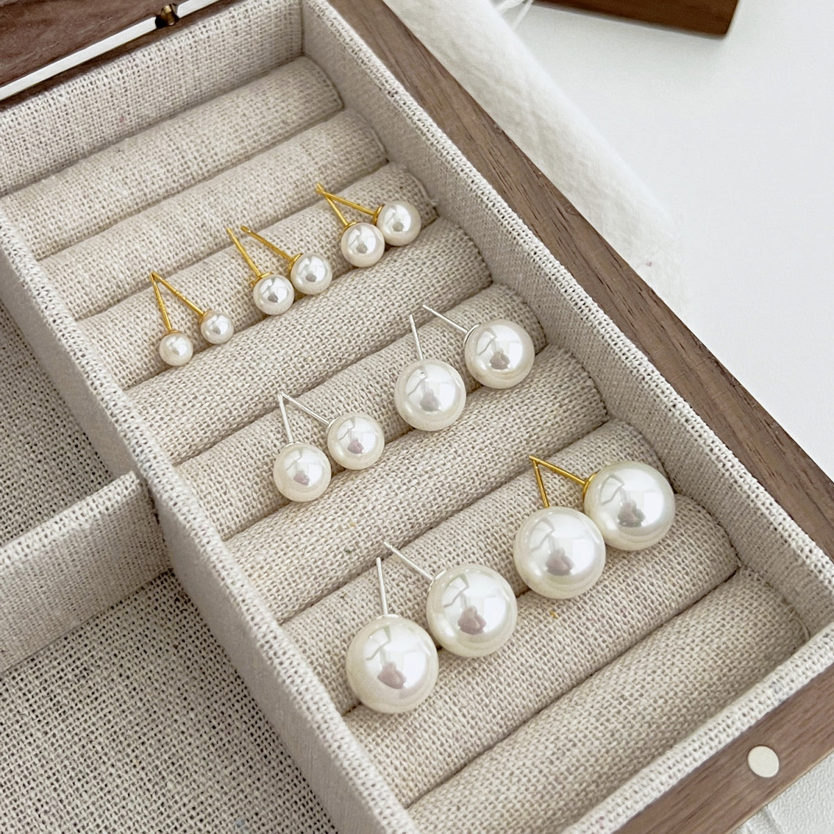 [Love Aura]Delicate Pearl Earrings