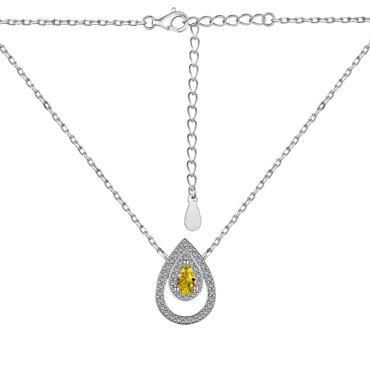 [Love Aura]Sparkling Pear Cut Necklace