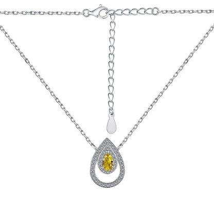 [Love Aura]Sparkling Pear Cut Necklace