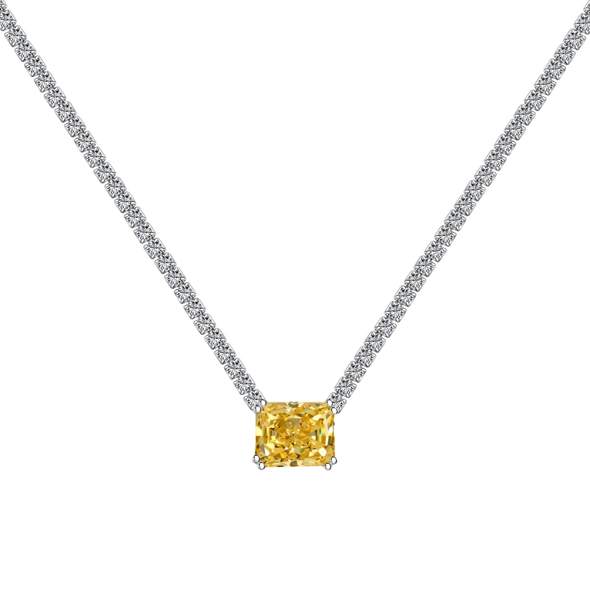[Love Aura]4.0 Carat Elegant Radiant Cut Necklace