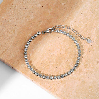 [Love Aura]Dazzling Sparkling Round Cut Daily Bracelet