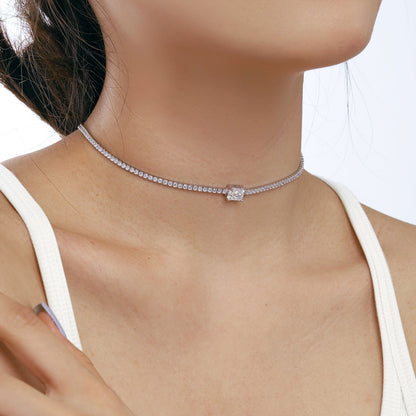 [Love Aura]2.0 carat Ornate Emerald Cut Necklace