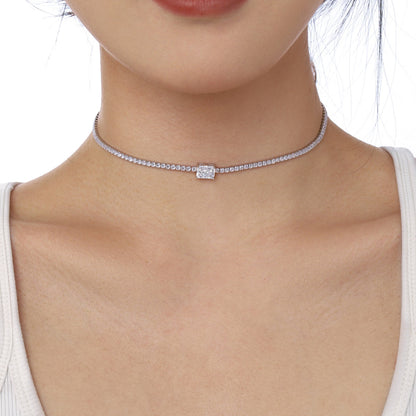 [Love Aura]2.0 carat Ornate Emerald Cut Necklace