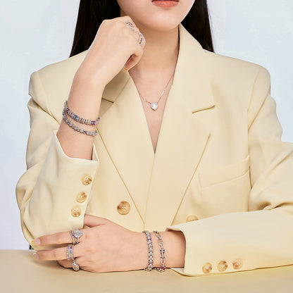 [Love Aura]Delicate Colorful Multi Cut Party Bracelet