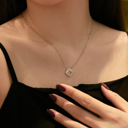 [Love Aura]Sparkling Asscher Cut Necklace