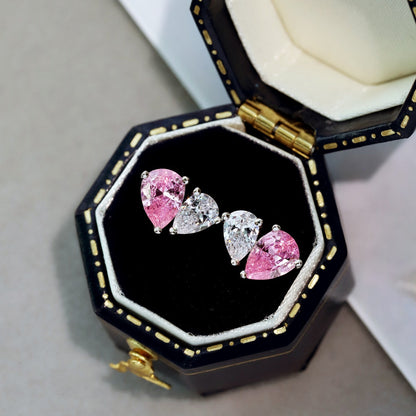 [Love Aura]Dazzling Elegant Heart Cut Lover Earrings