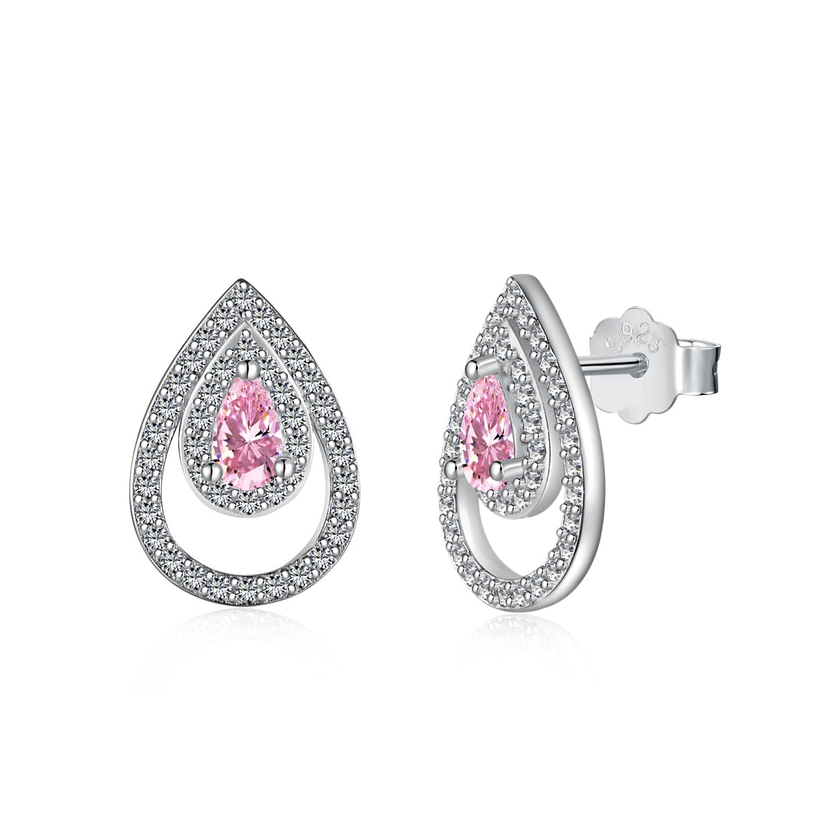 [Love Aura]Sparkling Delicate Water Drop Shape Daily Earrings