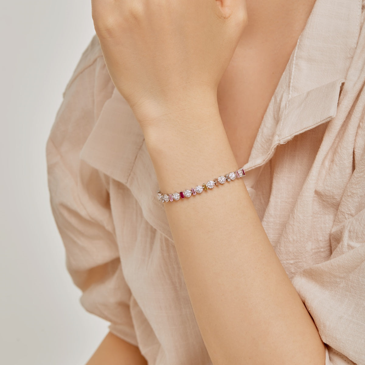 [Love Aura]Radiant Colorful Round Shape Daily Bracelet