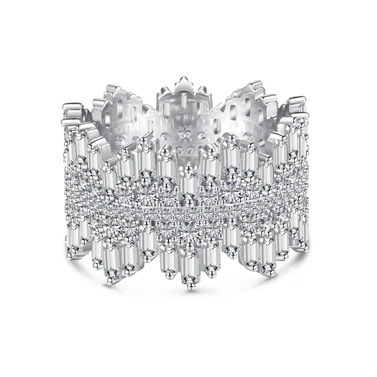 [Love Aura]Luxurious Colorful Radiant Cut Daily Ring