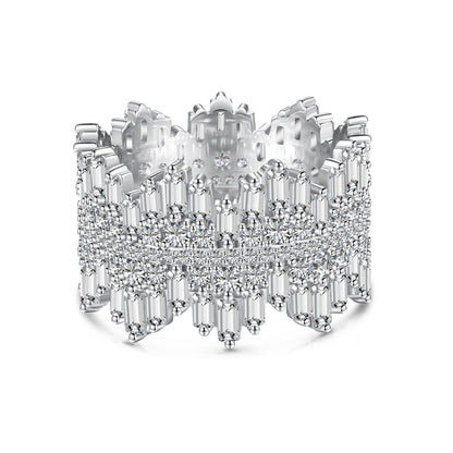 [Love Aura]Luxurious Colorful Radiant Cut Daily Ring