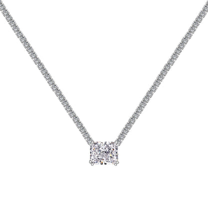 [Love Aura]4.0 Carat Elegant Radiant Cut Necklace
