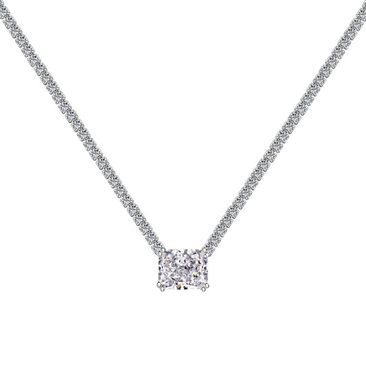 [Love Aura]4.0 Carat Elegant Radiant Cut Necklace