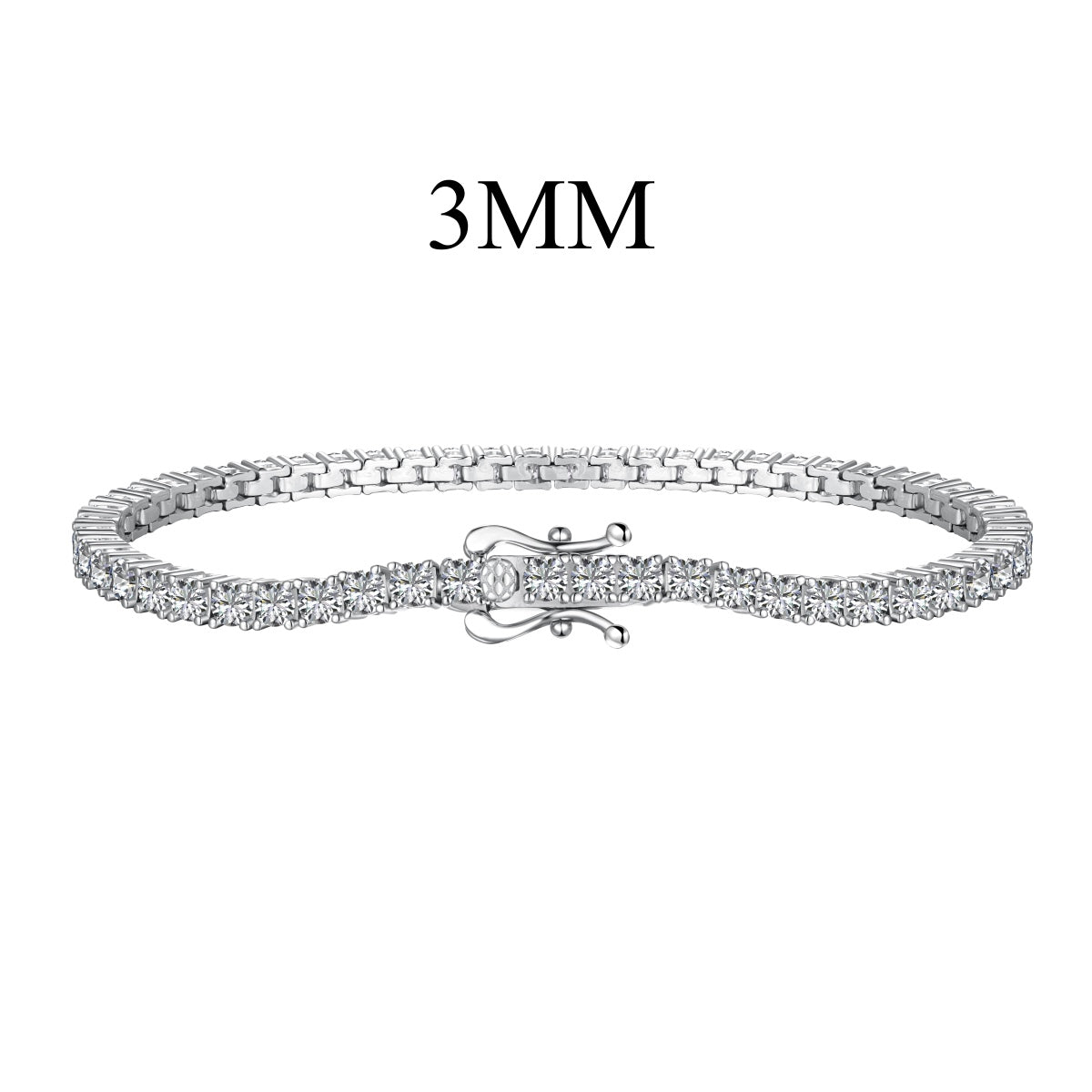 [Love Aura]Dainty Charming Round Cut Tennis Bracelet
