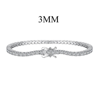 [Love Aura]Dainty Charming Round Cut Tennis Bracelet
