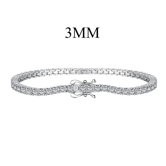 [Love Aura]Dainty Charming Round Cut Tennis Bracelet