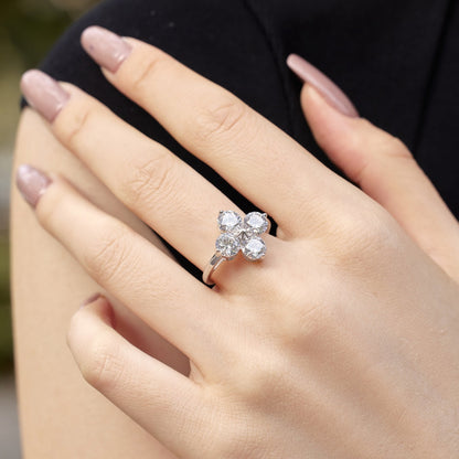 [Love Aura]Four-Leaf Clover Eight-Pointed Star Ring
