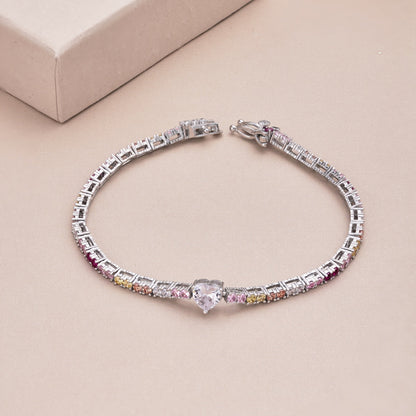 [Love Aura]Delicate Romantic Heart Shape Lover Bracelet