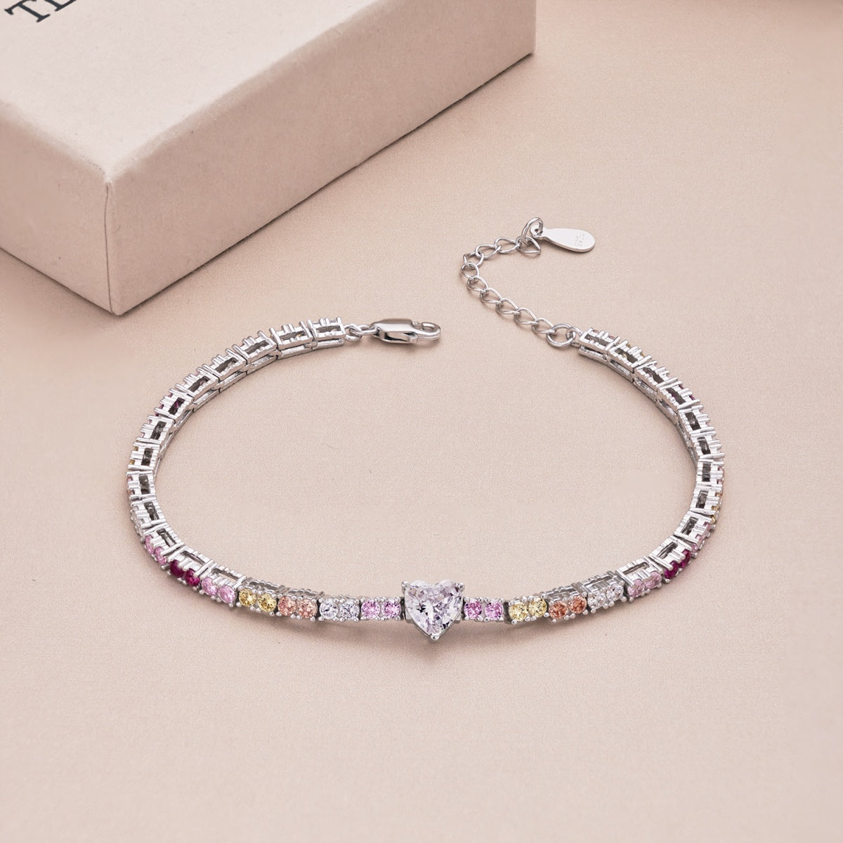 [Love Aura]Delicate Romantic Heart Shape Lover Bracelet