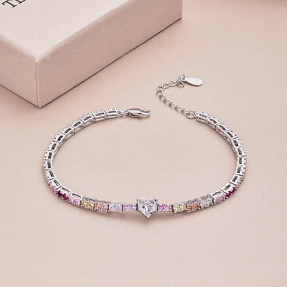 [Love Aura]Delicate Romantic Heart Shape Lover Bracelet
