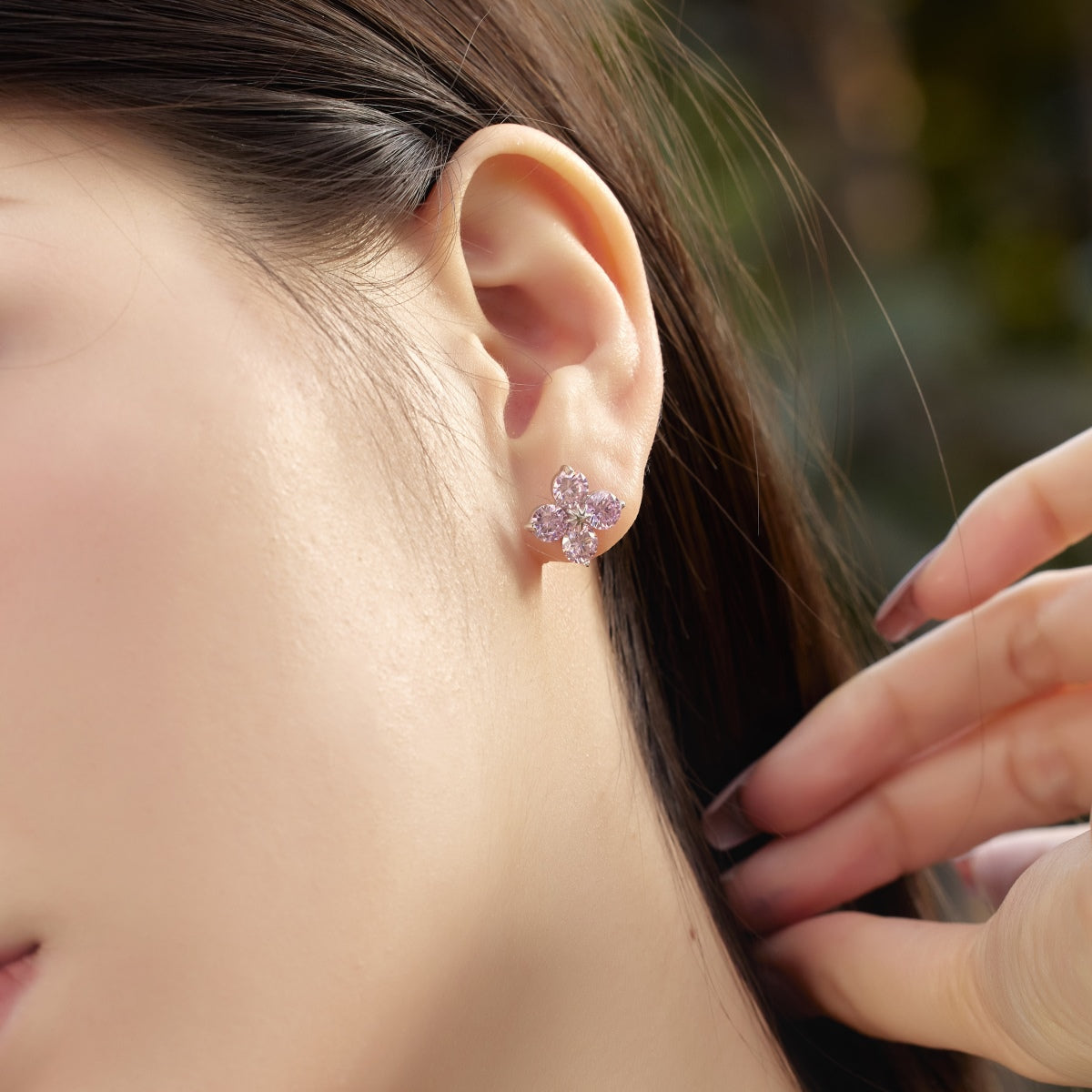 [Love Aura]Four-Leaf Clover Eight-Pointed Star Earrings