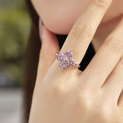 [Love Aura]Four-Leaf Clover Eight-Pointed Star Ring