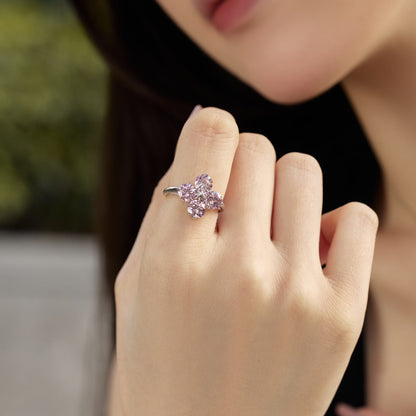 [Love Aura]Four-Leaf Clover Eight-Pointed Star Ring