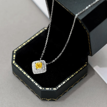 [Love Aura]Sparkling Asscher Cut Necklace