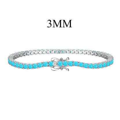 [Love Aura]Dainty Charming Round Cut Tennis Bracelet